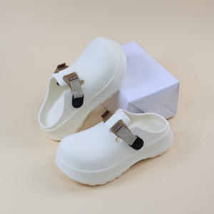 Zuecos Borbo para Mujer, Estilo Slip-On con Suela Gruesa Antideslizante, Cómodos, Color Beige, Tallas 35-45, Moldeados por Inyección, para Uso Casual - Product Image 2