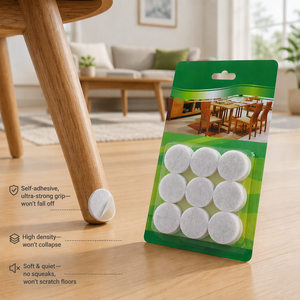 Cuscinetti Adesivi in Feltro per Mobili, 9 Pezzi Assortiti, Protezioni Antigraffio per Gambe di Sedie, Tavoli, Divani e Pavimenti in Legno - Product Image 3