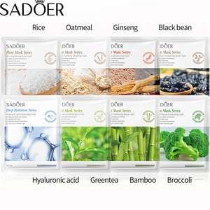 SADOER hidratante brillo rejuvenecedor frijol negro Sakura arroz ginseng <span class=keywords><strong>té</strong></span> <span class=keywords><strong>verde</strong></span> brócoli bambú lavanda máscara facial - Product Image 1