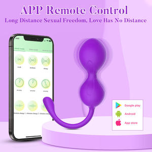 APP <span class=keywords><strong>Bluetooth</strong></span>-gesteuerter USB-aufladbarer <span class=keywords><strong>Vibrator</strong></span> Vaginaler Kegel-Ball für Frauen Intelligenter Geisha-Simulator Straffungs-Trainingsgerät 9 - Product Image 3