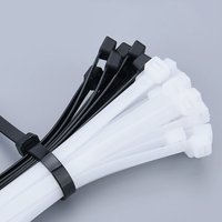 Bridas de nailon autoblocantes amarillas PA66 para agrupación de cables industriales y gestión de cables resistentes a la temperatura