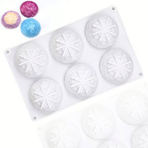 Moule en silicone réutilisable en forme de diamant à 6 cavités pour bougies, savons et résines, fabrication artisanale DIY, écologique, OEM/ODM - Product Image 1