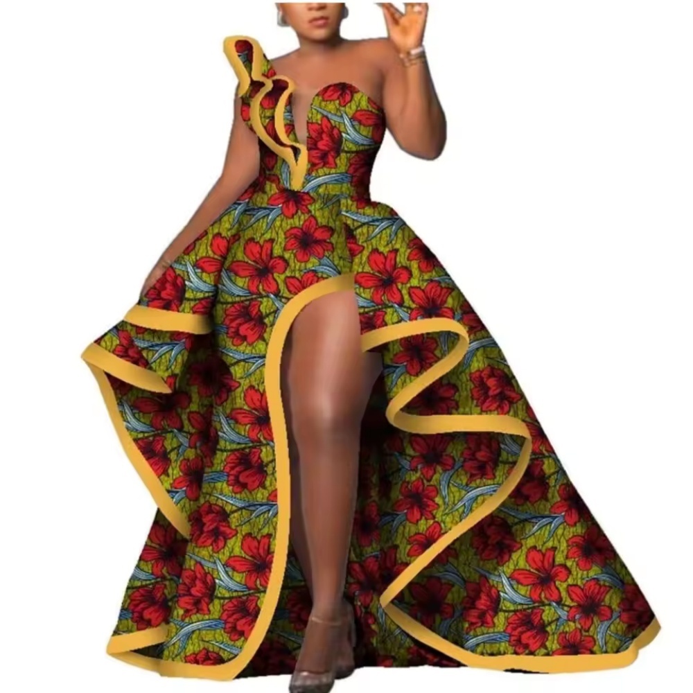 beautiful african dresses for plus size ladies Dashiki Slim Fit Party Fashion Robe Africaine Ankara Floral Print Maxi Long Dresses Women 6981 july fourth