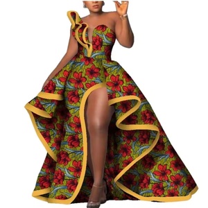Robes de Soirée Dashiki Tendance, <span class=keywords><strong>Robe</strong></span> Africaine Ankara à Imprimé Floral, Robes Longues <span class=keywords><strong>Maxi</strong></span> sans Bretelles, Robes Africaines pour Femmes 6981 - Product Image 3