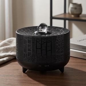 Humidifiers <b>Ultrasonic</b> Flame Aromatherapy <b>Diffuser</b> with Crystal Ball Top Quiet Operation 300ml - Product Image 1