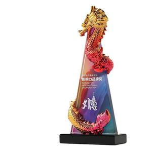 JN مخصص طباعة بالألوان الكاملة الكأس الكريستال تصميم التنين الأعمال الكريستال الكأس للهدايا التذكارية - Product Image 6