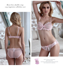 Wholesale Women's Lace Bra and Panty <b>Set</b> 2 Piece See Through <b>Sexy</b> Bra <b>Set</b> French Intimates Comfortable Plus Size Lingerie <b>Set</b> - Product Image 2