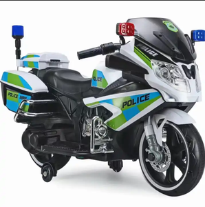 2023 nouvelle <span class=keywords><strong>moto</strong></span> de police blanc vert <span class=keywords><strong>6V</strong></span> deux roues jouet de voiture pour enfants à piles avec lumière d'alarme - Product Image 4