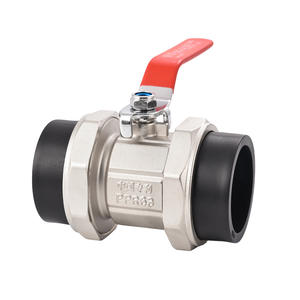 Válvula de Bola de Unión de Latón de Alta Presión con Doble Extremo y Interruptor de 4 Puntos, Válvula de Bola de Cobre de Paso Directo para PE y Termofusión - Product Image 1