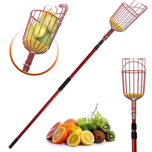 Recolector <span class=keywords><strong>de</strong></span> Frutas Telescópico <span class=keywords><strong>de</strong></span> Aluminio con Mango Largo para Árboles <span class=keywords><strong>de</strong></span> Manzana y Naranja, Herramienta con Cesta Recolectora - Product Image 1