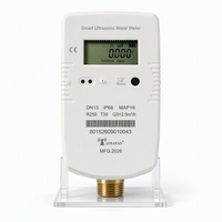 Compteur d'eau numérique intelligent à ultrasons R200-R400 4G LoRaWAN GPRS Lora Modbus RS485 en laiton IP68 OEM