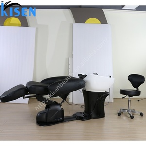 KISEN Mobilier de Salon de Coiffure Professionnel Moderne : Lit de Lavage Électrique avec Bac de Lavage et Fonction Spa Capillaire - Product Image 4