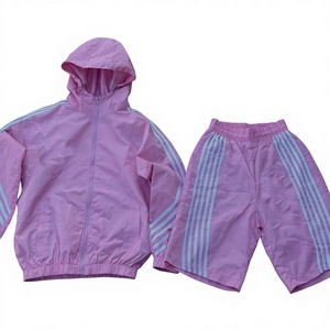 Conjunto Deportivo de Dos Piezas Cortavientos para Hombre, Bloques de Color, 100% Poliéster, Impermeable, Transpirable, Deportivo de Invierno, con Logotipo Frontal - Product Image 1