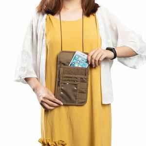 Fashionable Slim Travel Pouch Convenient Anti-Theft Nylon Blocking Neck <b>Wallet</b> With <b>Passport</b> <b>Holder</b> and ID Card Organizer - Product Image 5
