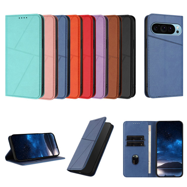 Strong Magnetic Flip Phone Case for Google Pixel 10 Pro XL 9A 8A 7A 6A 9 8 7 6 Pro Wallet Stand Card Slots Cover