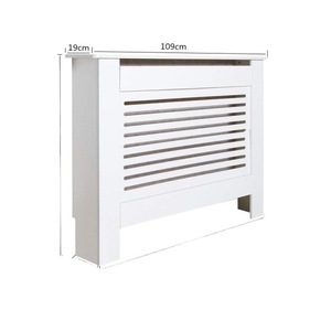 Cache-radiateur de style européen en bois massif blanc à lattes horizontales pour usage intérieur - Product Image 5