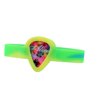 ध्वनिक इलेक्ट्रिक गिटार पिक धारक सिलिकॉन गिटार लेता है रिस्टबैंड गिटार स्ट्रिंग कंगन - Product Image 4