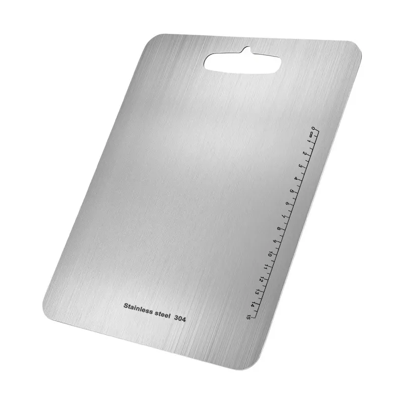 Kitchen Custom Food Grade SS 304 Stainless Steel Metal Professional Chopping Cutting Board