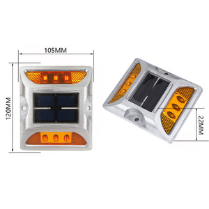 Ngoài trời không thấm nước nhôm Led năng lượng mặt trời giao thông ánh sáng nhấp nháy năng lượng mặt trời Road Stud Spike giao thông cảnh báo sản phẩm - Product Image 1