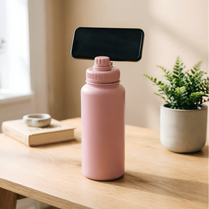 Bouteille d'eau de 1000 ml avec support magnétique pour téléphone portable, sans BPA, bouteille d'eau sportive personnalisée avec support magnétique pour téléphone. - Product Image 2