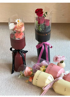 Sacs d'emballage pour fleurs à tige unique, papier d'emballage pour bouquet unique, boîte d'emballage personnalisée pour fleurs