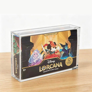 Caja acrílica para booster box <span class=keywords><strong>de</strong></span> Lorcana con tapa magnética y protección UV, caja <span class=keywords><strong>de</strong></span> exhibición transparente - Product Image 3