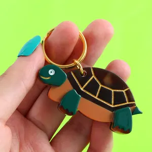 个性化海龟乌龟钥匙扣定制动物钥匙扣彩色亚克力钥匙扣礼品