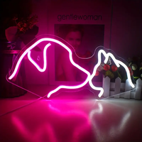 Livraison rapide Dropshipping Decoracion Lettrage Lumière Logo Chien Chat Enseigne Au Néon Neon Lights Drop Shipping Pour La Fête