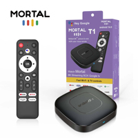 Fabricante de TV Box Mortal T1 Smart Android 14.0 TV Box Versión Global Reproductor Multimedia Streaming Wifi6 4K BT5 Asistente de Voz
