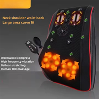 Oreiller de massage cervical électrique Shiatsu avec contrôle de la chaleur et de la minuterie, léger, pour le soutien du cou, appareil de massage pour le soulagement et le repos en voyage