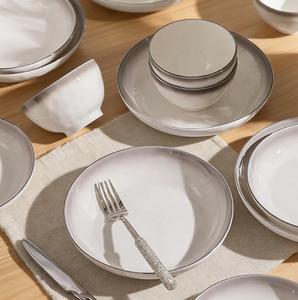 European Nordic Style Gradient Color Ceramic Dinner Tableware <b>Set</b> Nordic Pattern <b>for</b> Home Restaurant Use - Product Image 4
