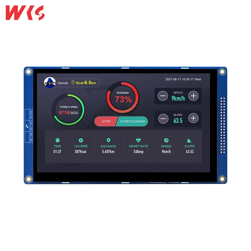 7 inch 1024x600 LCD hiển thị màn hình cảm ứng RGB giao diện LCD với xây dựng-in cảm ứng điện dung màn hình