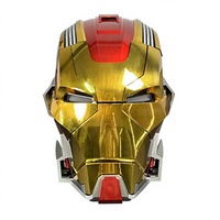Casque en plastique motorisé avec lumières et fonctions multiples pour adultes unisexe, fête, cosplay