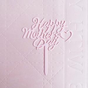 Adorno de Pastel Acrílico con Miel y Dulzura, Decoración de Pastel en Forma de Corazón para el Día de la Madre, Adorno para Pastel del Día de la Madre - Product Image 4