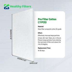 Pré-filtre HEPA, filtre en coton, filtre principal pour purificateur, élimination de la fumée, FES350, <span class=keywords><strong>extracteur</strong></span> de fumée, neuf, efficacité de 99,97 %, 0,3 µm - Product Image 2