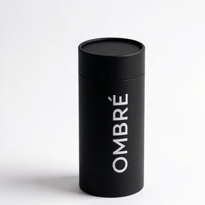 Best Seller All Black Custom Paper Tube Packaging Printed Cylinder <b>Round</b> <b>Box</b> for High-end Perfume Packaging Custom Manufacturer - Product Image 5