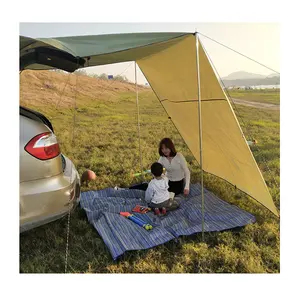 Çok fonksiyonlu açık tente kamp taşınabilir katlanabilir su geçirmez araba çatı üst çadır güneşlik basit karavan araba arka çadır