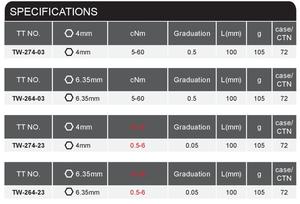 Mini destornillador dinamométrico de aluminio de alta precisión 0,5-6Inlb Lbs Grado industrial Soporte OEM personalizable - Product Image 3