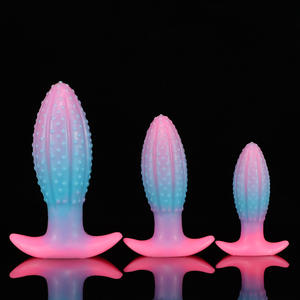 Tre dimensioni bagliore nel buio anale <span class=keywords><strong>Plug</strong></span> <span class=keywords><strong>In</strong></span> Silicone luminoso Dildo ananas <span class=keywords><strong>Plug</strong></span> anale per femmina - Product Image 2