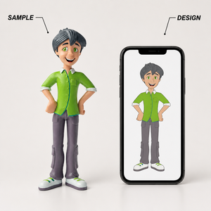 Figurine de garçon en PVC, personnage de dessin animé, modèle de personnage aux mains sur les hanches, ornement de bureau, statue de collection pour la décoration de la maison et du bureau - Product Image 1
