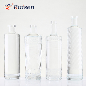 Botella de Licor de Vidrio Transparente Redonda de 700 ml, de Paredes Gruesas, Hermética, Vacía y Personalizable para Vodka, <span class=keywords><strong>Johnnie</strong></span> <span class=keywords><strong>Walker</strong></span>, Ron - Product Image 5