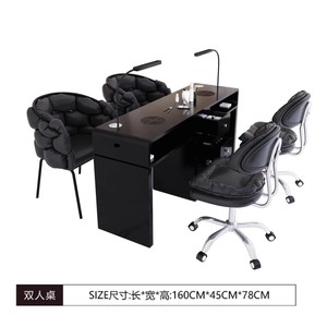 Mesa de Manicura Moderna Individual/Doble para Salón de Uñas, Mueble de Diseño con Colector de Polvo - Product Image 5