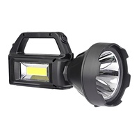 OEM Solar-Handscheinwerfer Wiederaufladbarer LED-Spotlight Langstrecken-Taschenlampe mit seitlichem COB-Licht USB-Powerbank Notfall-Lampe