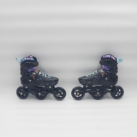 Patins à roulettes lumineux pour enfants, 4 roues en PU à rebond élevé, réglables, pour débutants, chaussures de patinage d'extérieur, qualité durable