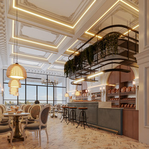 Boulangerie de pain de style industriel plein espace personnalisé en acier inoxydable LED étanche écologique établi disposition - Product Image 2