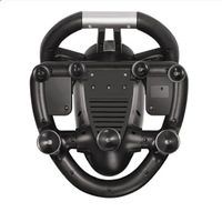 Volante de Juego con Cable PXN-V3 Pro Naranja/Negro de 180 Grados con Pedal para XB One PC/P3/P4/Switch, Volante de Juego