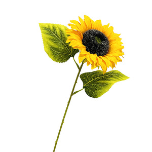 Fleur artificielle tournesol 51 cm en soie pour décoration de mariage et de maison - Product Image 5