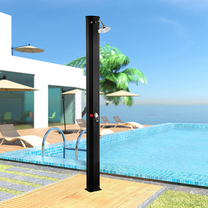 CYEN Nouveau Design <span class=keywords><strong>Douche</strong></span> <span class=keywords><strong>Solaire</strong></span> Autoportante de Jardin Noir 35L <span class=keywords><strong>Douche</strong></span> <span class=keywords><strong>Solaire</strong></span> <span class=keywords><strong>avec</strong></span> Lavage des Pieds pour Piscine - Product Image 2