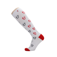 Chaussettes de compression personnalisées avec logo, chaussettes athlétiques en nylon/coton, chaussettes à séchage rapide, chaussettes de compression hautes jusqu'au genou