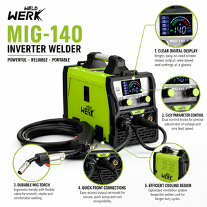 Nueva Soldadora Eléctrica Portátil 3 en 1 MIG/MMA/LIFT <span class=keywords><strong>TIG</strong></span> con Inversor <span class=keywords><strong>de</strong></span> PCB Único para <span class=keywords><strong>Gas</strong></span> y <span class=keywords><strong>sin</strong></span> <span class=keywords><strong>Gas</strong></span>, Entrada <span class=keywords><strong>de</strong></span> 220V, Alambre Sólido <span class=keywords><strong>de</strong></span> 0.8mm - Product Image 1